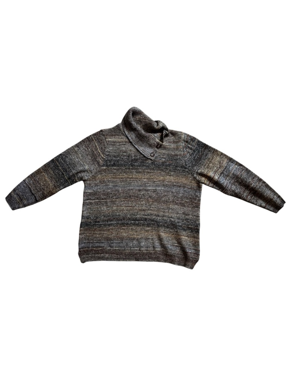 CJ Banks Neutral Multicolor Cowl Neck Sweater size 1x